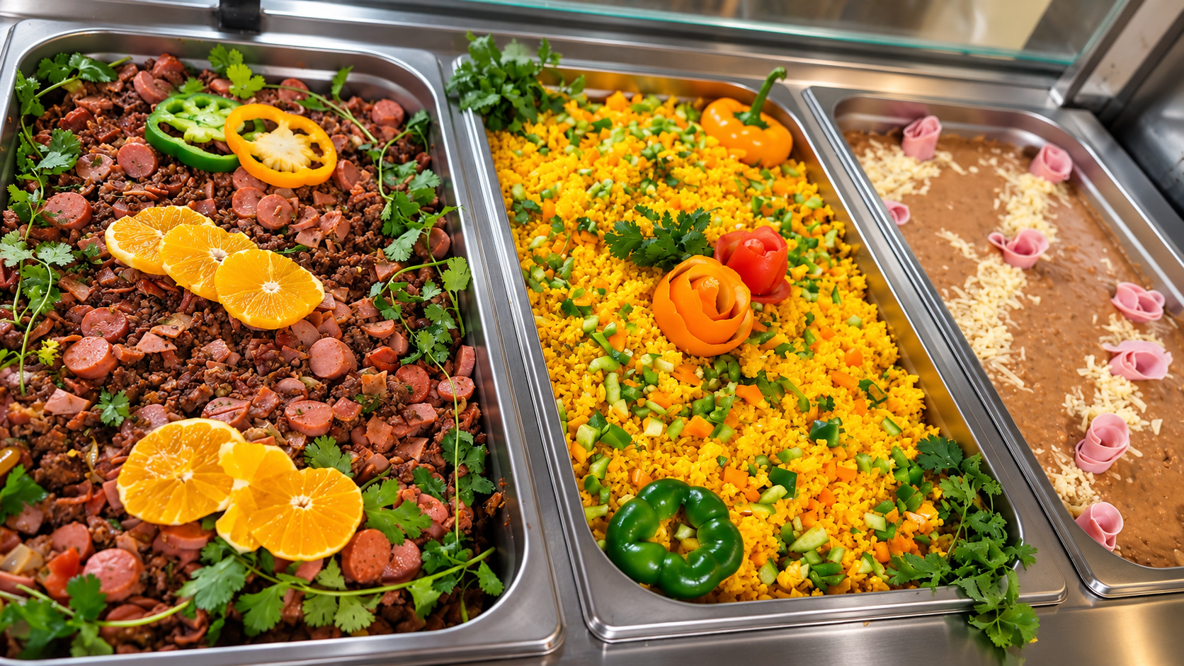 Comedor empresarial moderno con servicio de alimentos